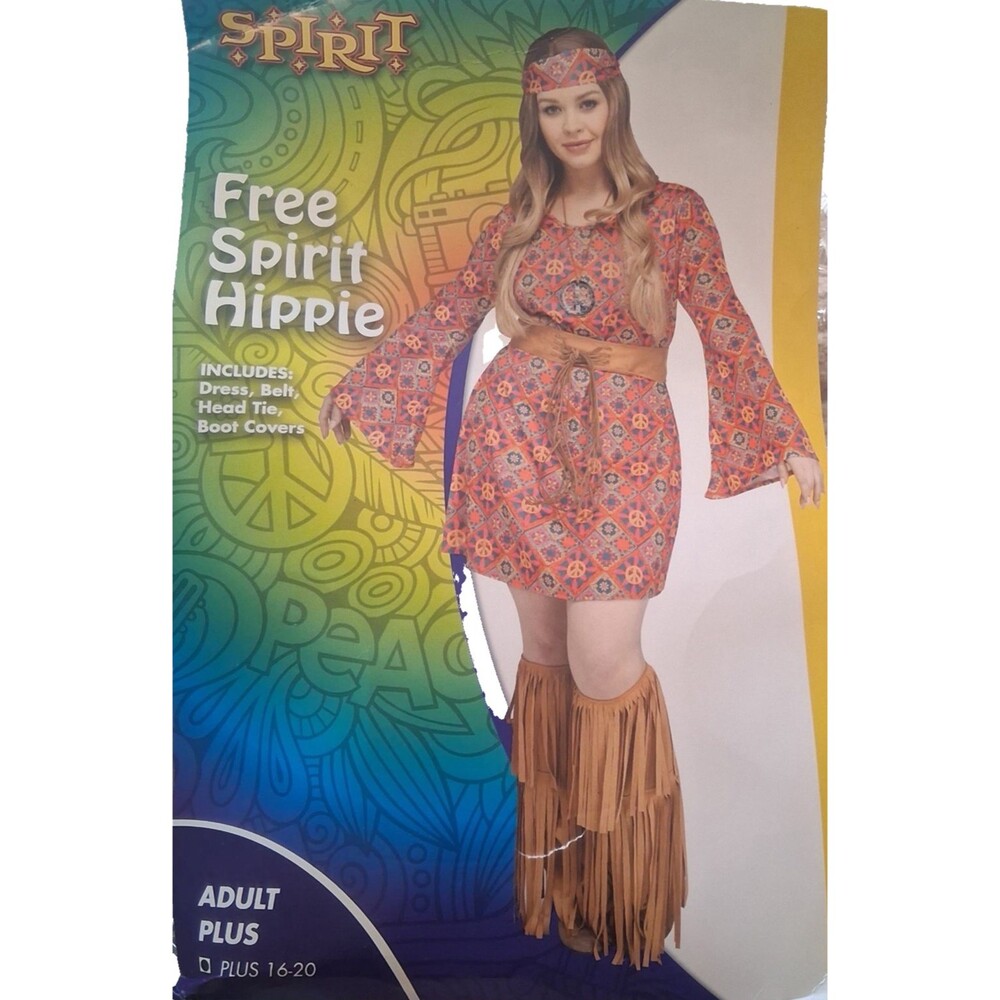Spirit Halloween Free Spirit Hippie Adult Plus Size 16–20 Women’s Costume